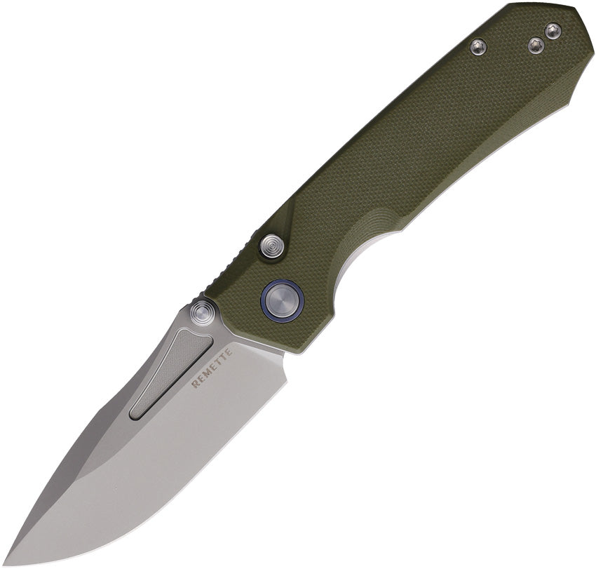 Couteau pliant REMETTE Rhino acier D2 lame 83 mm manche G10 avec étui