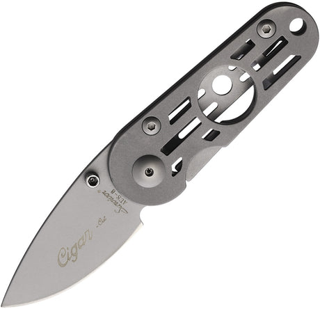 Couteau pliant Rite Edge coupe-cigare acier AUS-8 lame 51 mm manche acier inoxydable