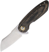 Couteau pliant Rough Rider Bullfrog lame 70 mm manche pakkawood avec clip de poche