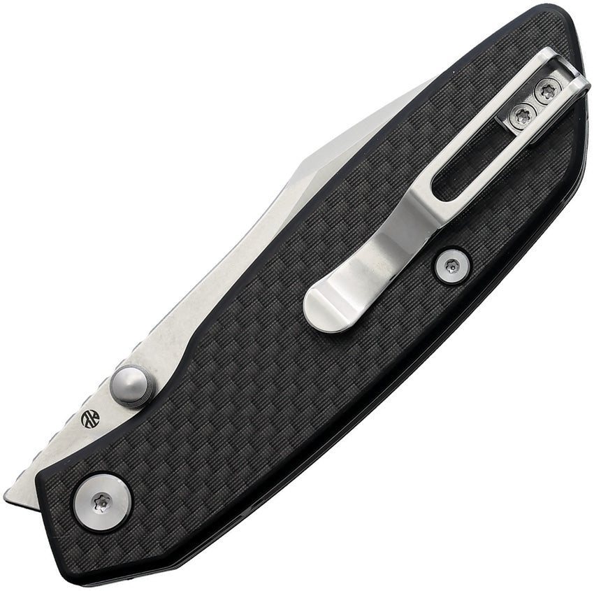 Couteau pliant Ruike P746 acier 14C28N lame drop point 80 mm manche fibre de carbone
