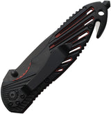 Couteau pliant S-TEC T20318 lame spear point 83 mm manche aluminium