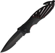 Couteau pliant S-TEC T20318 lame spear point 83 mm manche aluminium
