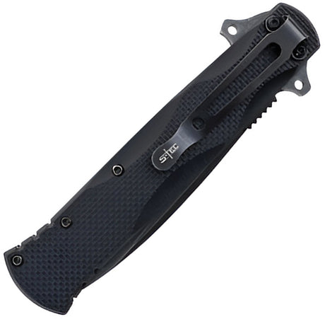 Couteau pliant S-TEC TS017 lame spear point 95 mm manche G10 à ouverture assistée