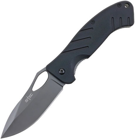 Couteau pliant S-TEC TS018 lame drop point 76 mm manche G10 à ouverture assistée