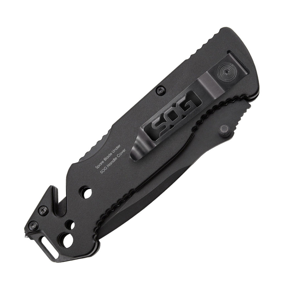 Couteau pliant SOG Escape acier 9Cr18MoV lame 83 mm revêtement TiNi coupe-lien