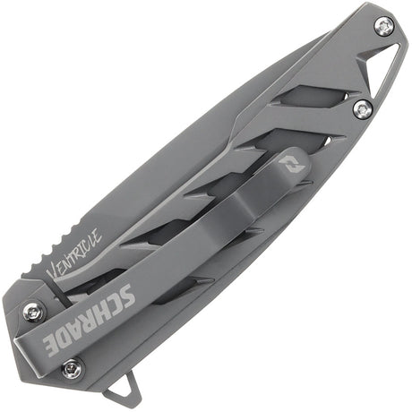 Couteau pliant Schrade Ventricle acier AUS-10A lame 76 mm manche acier inoxydable