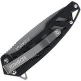 Couteau pliant Schrade Ventricle acier AUS-10A lame tanto 76 mm manche acier inoxydable