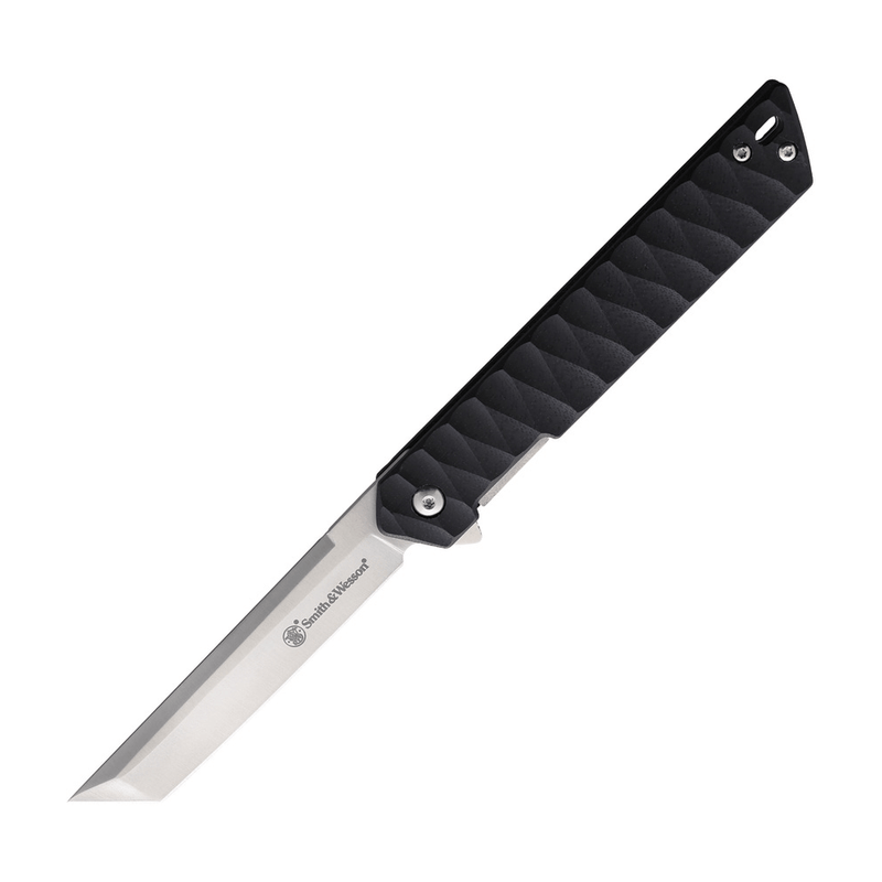 Couteau pliant Smith & Wesson 24/7 acier 8Cr13MoV lame tanto 89 mm manche G10