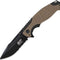 Couteau pliant Smith & Wesson M&P drop point dentelé lame 89 mm manche aluminium