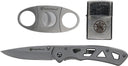 Couteau pliant Smith & Wesson coupe-cigare lame 76 mm manche acier inoxydable