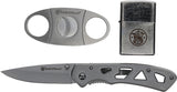 Couteau pliant Smith & Wesson coupe-cigare lame 76 mm manche acier inoxydable