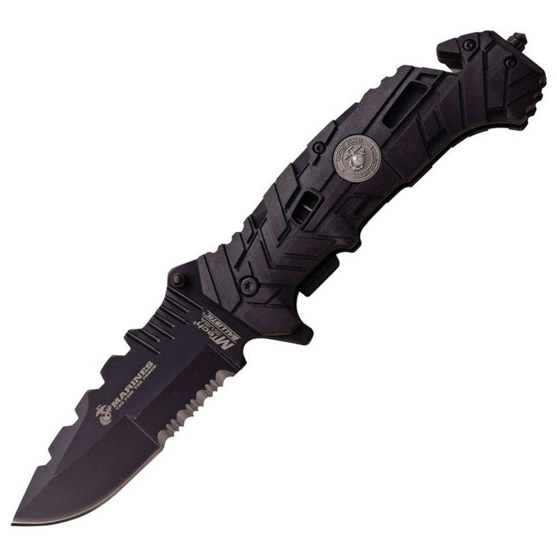 Couteau pliant US Marine Corps 1049 ouverture assistée lame drop point 102 mm manche nylon fibré