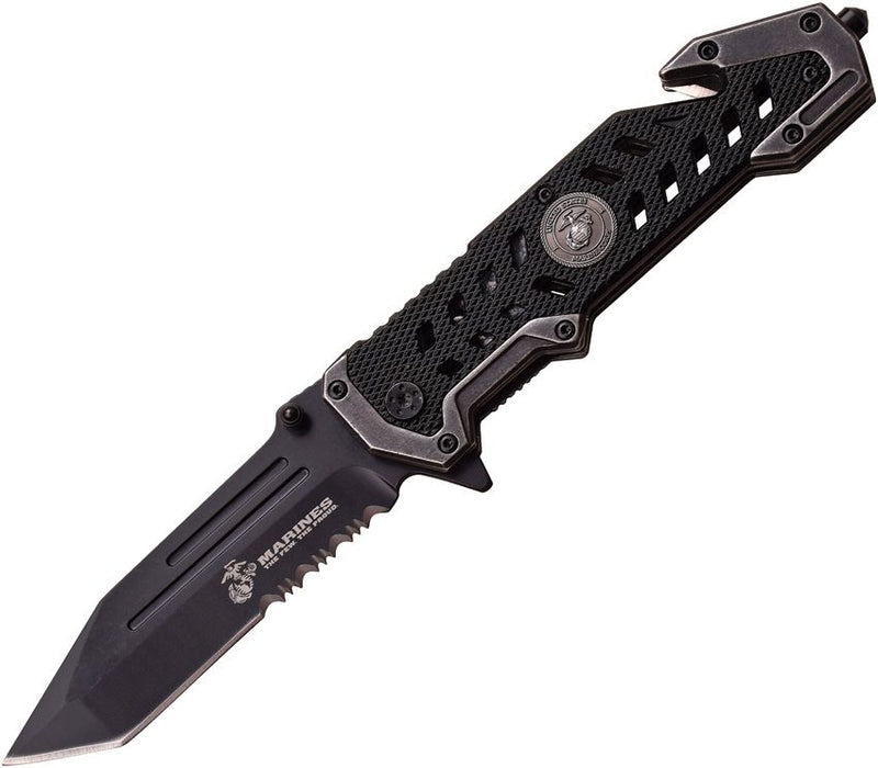 Couteau pliant US Marine Corps 1052 ouverture assistée lame tanto 102 mm coupe-ceinture