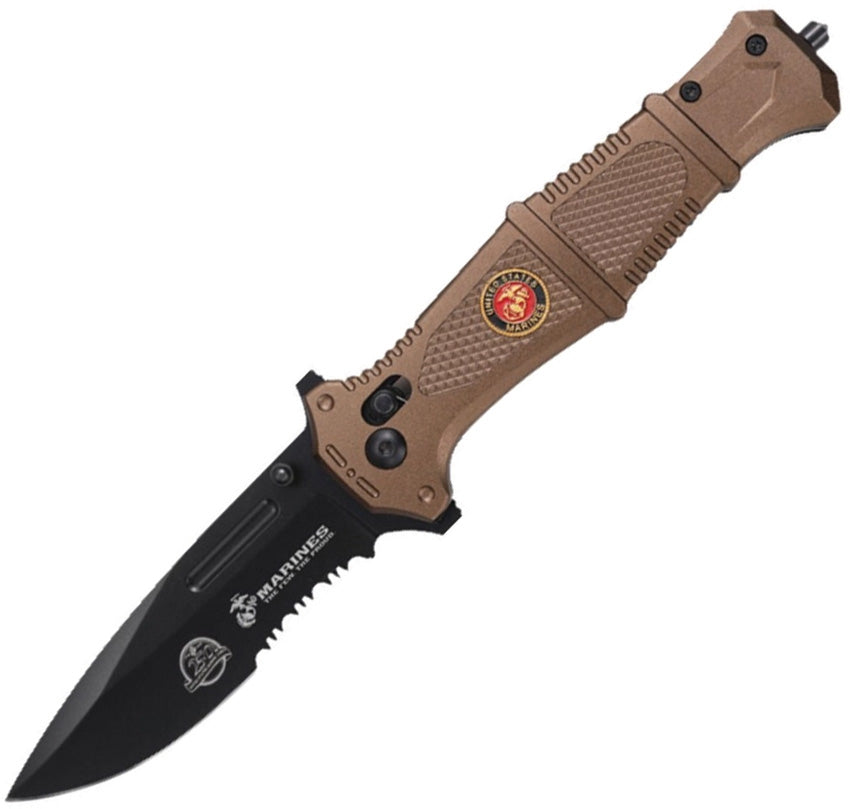 Couteau pliant US Marine Corps M-3010 lame 99 mm manche aluminium