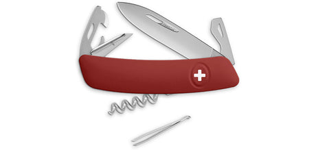 Couteau suisse Swiza D03 Allmatt plaquettes synthétiques 6 outils lame 75 mm 440