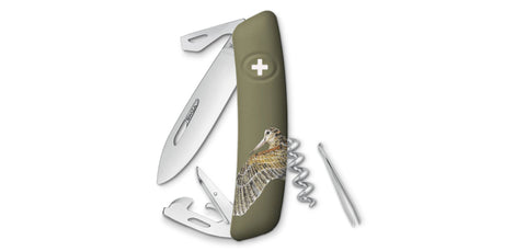 Couteau suisse Swiza D03 édition Bécasse 6 outils lame 75 mm acier inoxydable 440
