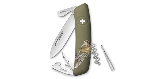 Couteau suisse Swiza D03 édition Bécasse 6 outils lame 75 mm acier inoxydable 440