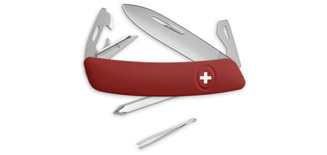 Couteau suisse Swiza D04 Allmatt plaquettes synthétiques 6 outils cruciforme n°1-3