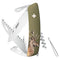 Couteau suisse Swiza D05 gravure Cerf 8 outils avec scie à bois et anneau