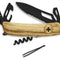 Couteau suisse Swiza SH03 ALLBLACK ouverture une main 7 outils revêtement PVD anneau