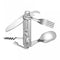 Couvert de campement multifonctions Pentagon Thor acier inoxydable 420 six outils