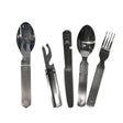 Couverts BW Mil-Tec 4 pièces inox avec ouvre-boîte et ouvre-bouteille