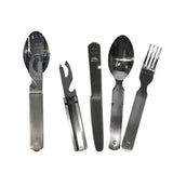 Couverts BW Mil-Tec 4 pièces inox avec ouvre-boîte et ouvre-bouteille