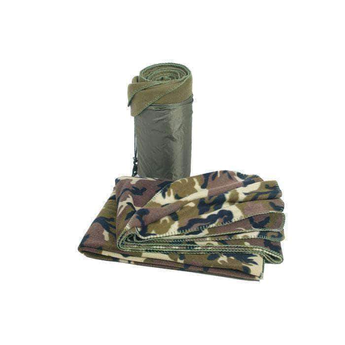 Couverture polaire Mil-Tec polyester Fleece 320 g/m² 200 × 150 cm avec sac de transport