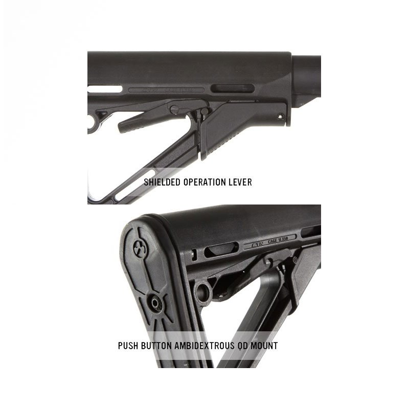 Crosse Magpul CTR Carbine réglable pour AR15 et M16 en polymère renforcé 249 g