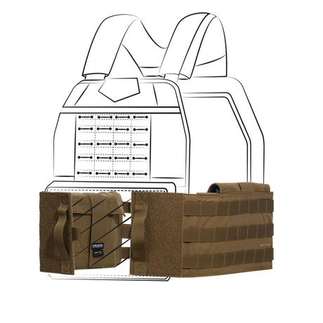 Cummerbund modulaire Pentagon Combat en Cordura 500D pour plaques latérales 15 x 15 cm