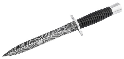 Dague Boker Acht-Acht Flak Damast acier Damas lame 183 mm fil lisse