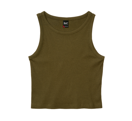 Débardeur Brandit Ela coupe femme en maille côtelée coupe courte encolure montante
