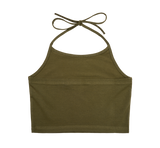 Débardeur Brandit coupe femme en jersey simple bretelles à nouer et dos élastiqué