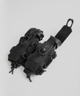 Double porte-chargeur 9 mm GK Dutycall côte à côte sur platine MOLLE