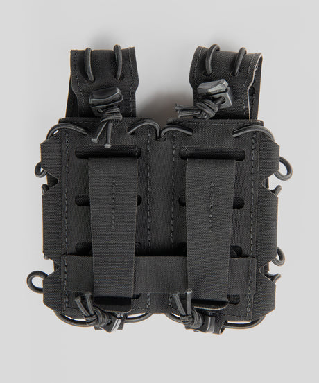 Double porte-chargeur 9 mm GK Dutycall côte à côte sur platine MOLLE