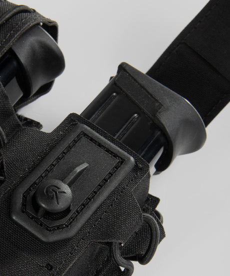 Double porte-chargeur 9 mm GK Dutycall côte à côte sur platine MOLLE