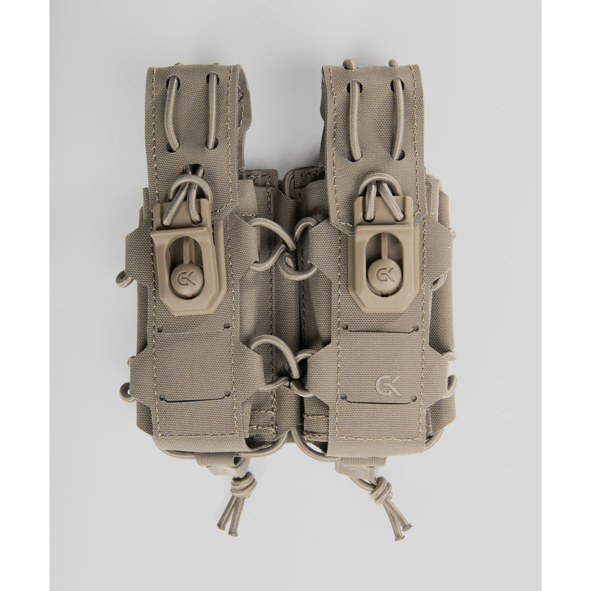 Double porte-chargeur 9 mm GK Dutycall côte à côte sur platine MOLLE
