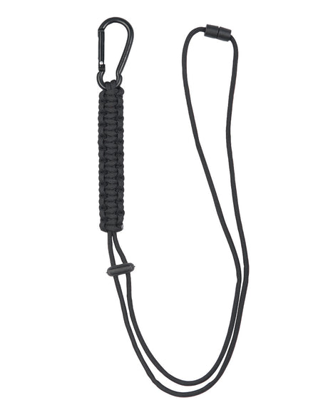 Dragonne Mil-Tec en paracorde 57 cm avec mousqueton aluminium et attache amovible