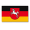 Drapeau du Land de Basse-Saxe Mil-Tec en polyester 90 x 150 cm avec deux œillets