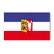 Drapeau du Land de Schleswig-Holstein Mil-Tec en polyester 90 x 150 cm à deux œillets