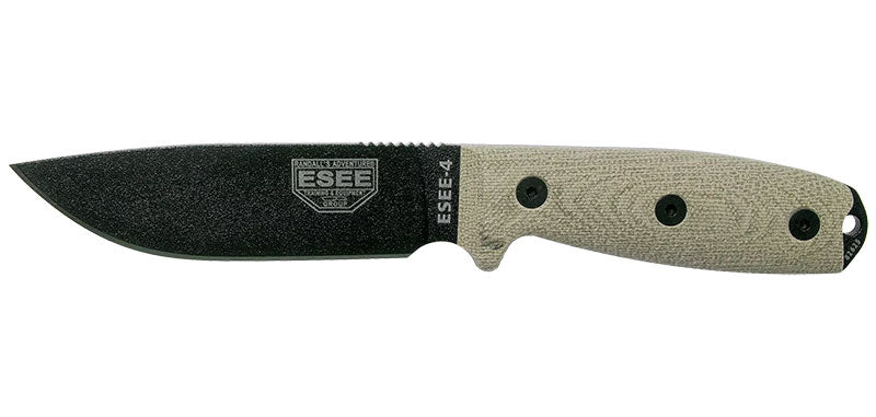 Couteau à lame fixe ESEE ESEE-4 4PB017 acier Carbone lame 116 mm lame drop point