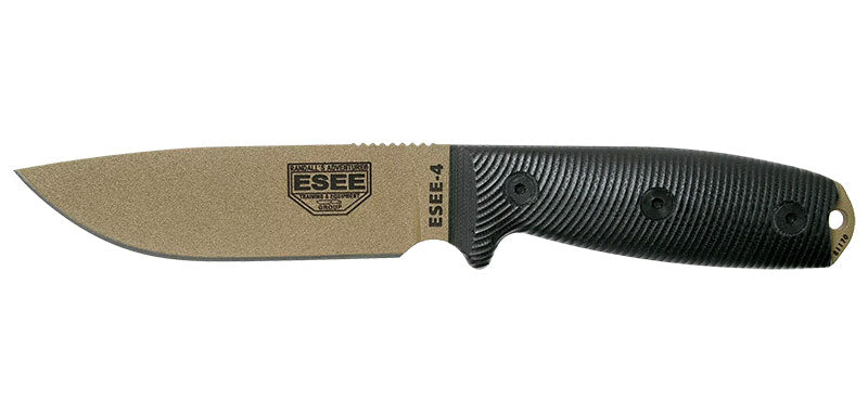 Couteau à lame fixe ESEE ESEE-4 4PDE001 acier Carbone lame 116 mm