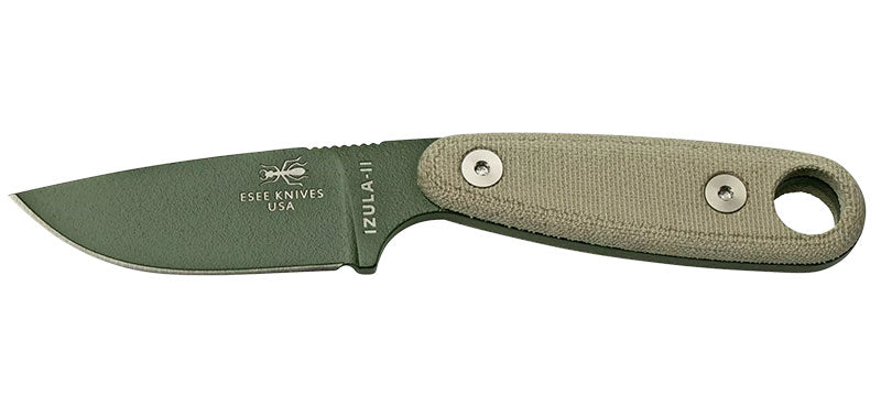 Couteau à lame fixe ESEE Izula II IZULAIIOD acier Carbone lame 62 mm