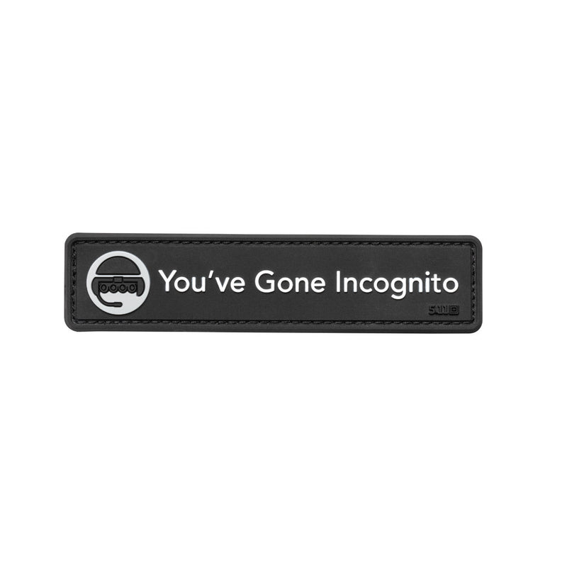 Écusson 5.11 Tactical You've Gone Incognito en TPU souple 10 x 3 cm auto-agrippant