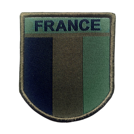Ecusson A10 Equipment France brodé à fixation auto-agrippante, quatre finitions au sélecteur