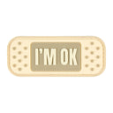 Écusson I'm OK Ares en PVC souple en relief à dos auto-agrippant forme pansement