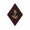Écusson brodé losange Troupes de Marine 60 x 80 mm dos auto-agrippant