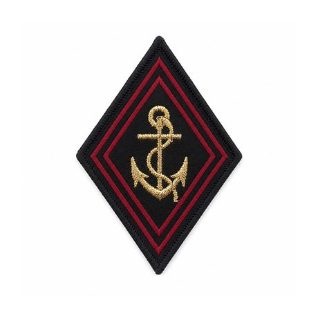 Écusson brodé losange Troupes de Marine 60 x 80 mm dos auto-agrippant