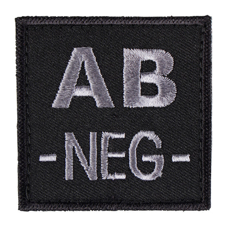 Écusson de groupe sanguin AB négatif Ares brodé pour identification médicale