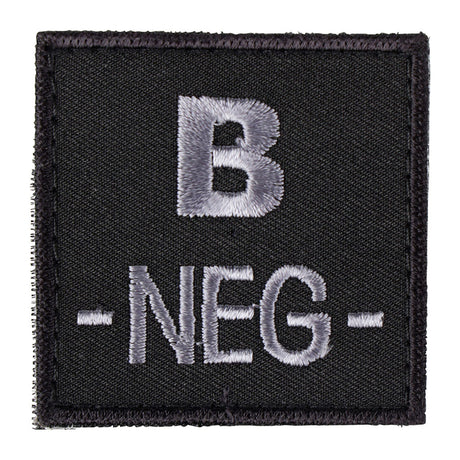 Écusson de groupe sanguin B négatif Ares brodé basse visibilité pour le combat